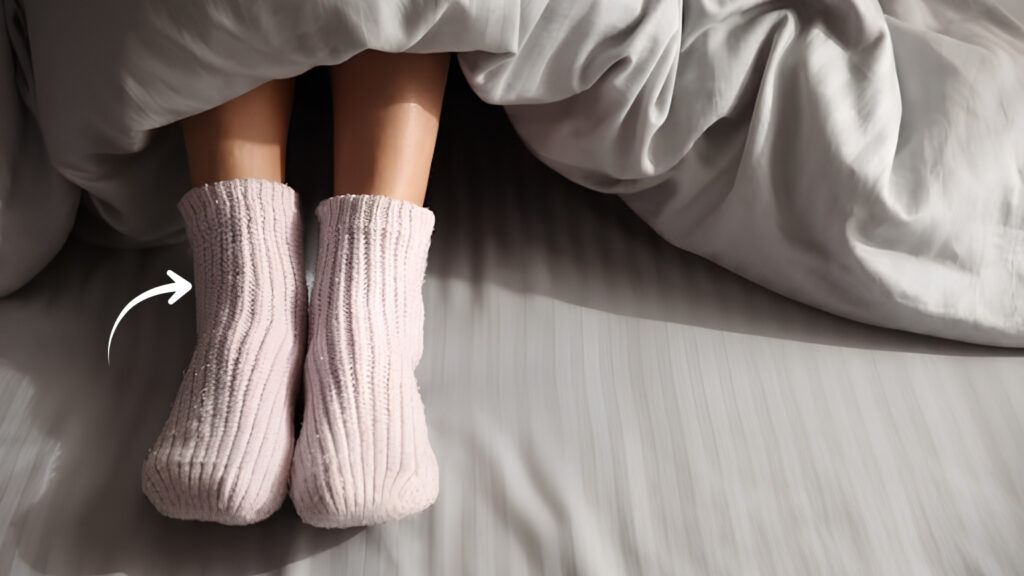 Après 90 secondes au micro-ondes, cette chaussette apporte de la chaleur le soir sans utiliser de bouillotte